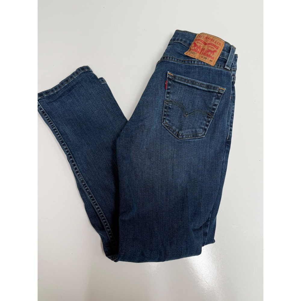 Levis 511 Slim Fit Jeans Mens 29x30 Dark Wash Blue Denim Pants